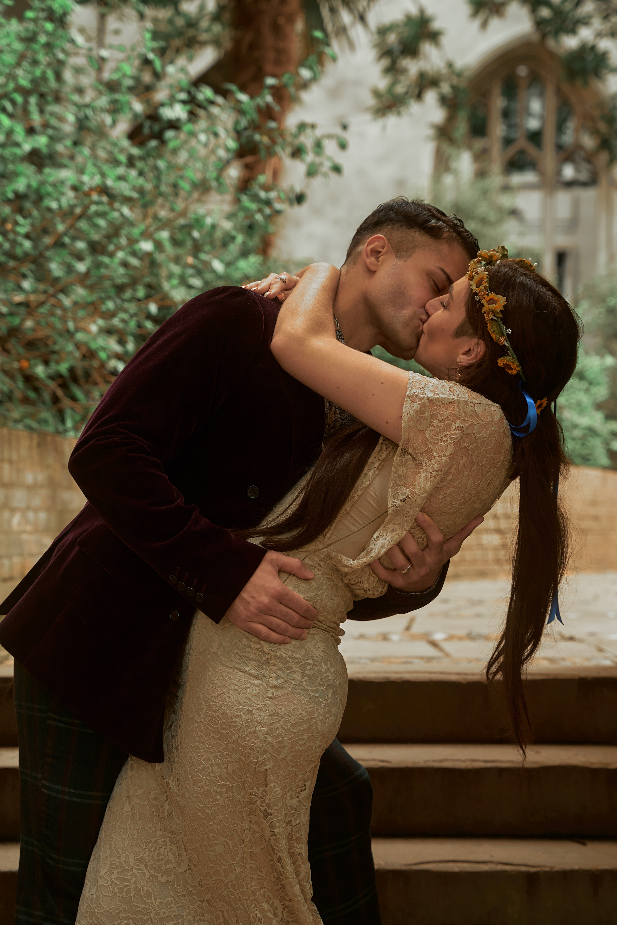 First kiss as a married couple