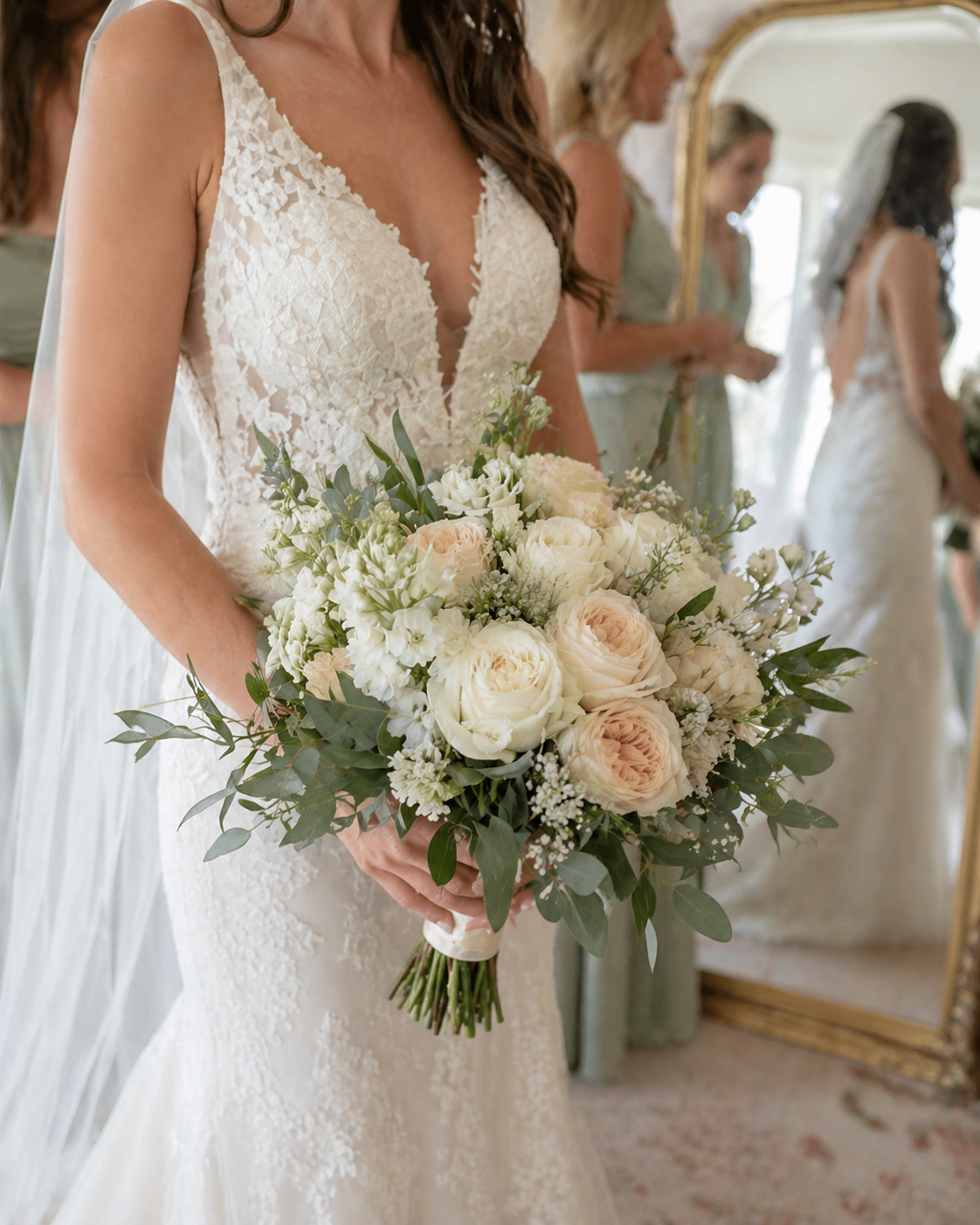 Bridal bouquet detail